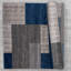 Tapis décoratif bleu fait à la main à motif géométrique-25803807