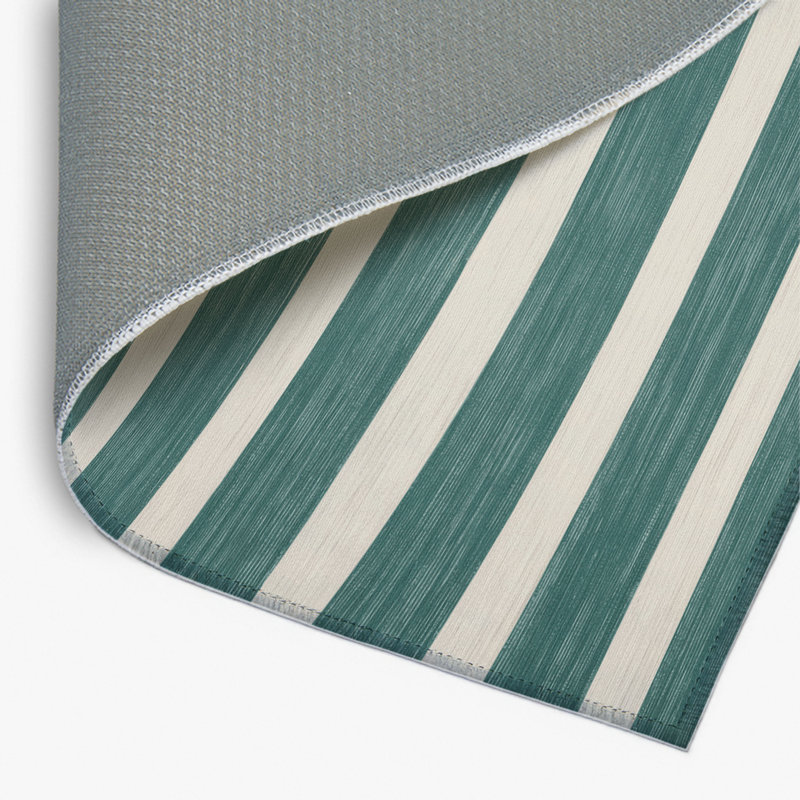 Tapis intérieur / extérieur bleu HorizontalStripes, Rectangulaire 2 pi x 3 pi