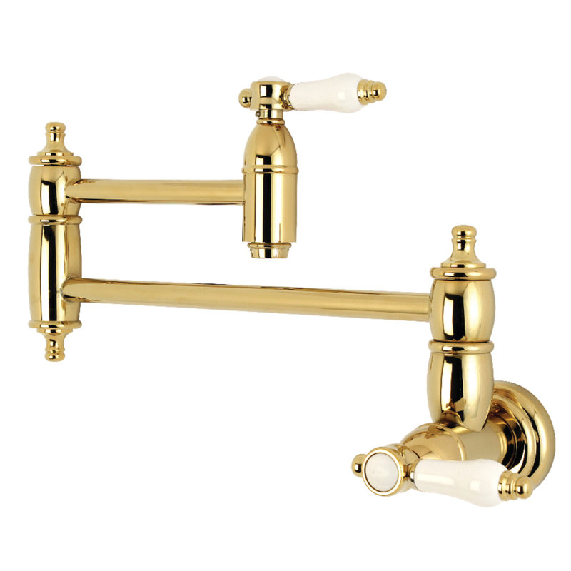 Kingston Brass Bel-Air Two-Handle 1-Hole Wall Mount Pot Filler Faucet