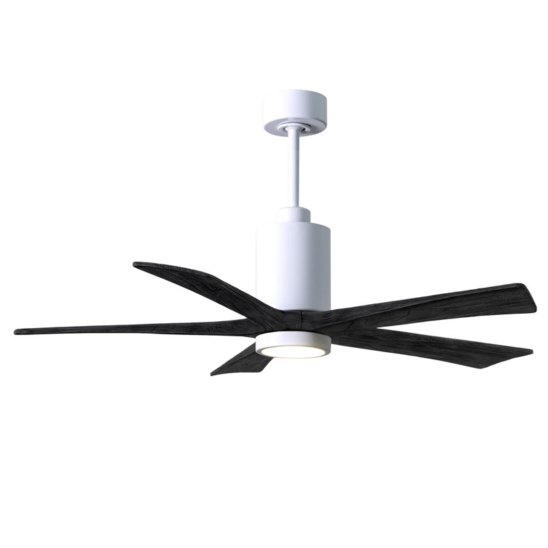 Patricia 52'' Ceiling Fan with LED Lights, Gloss White, Matte White
