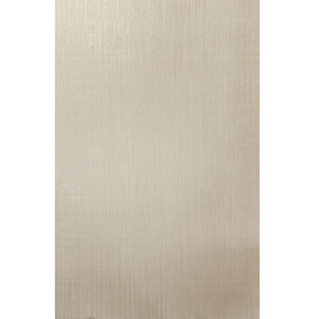 Mehalick Sand Yellow Cream Gold metallic plain Wallpaper roll faux fabric lines Orren Ellis