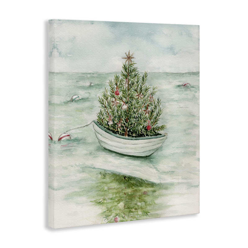 Beachy Christmas Tree Canvas Wall Art by Melissa Hyatt, 40" H x 30" W