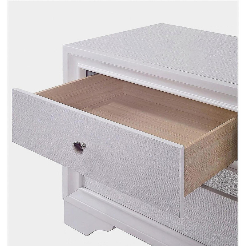 Table de chevet 1pc, Blanc