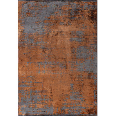 Rapture Gray/Orange Abstract Luxury Area Rug