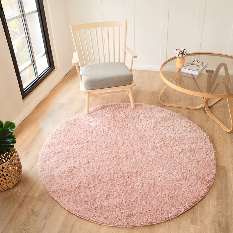 Arwilda Solid Colour Area Rug, Round 120cm
