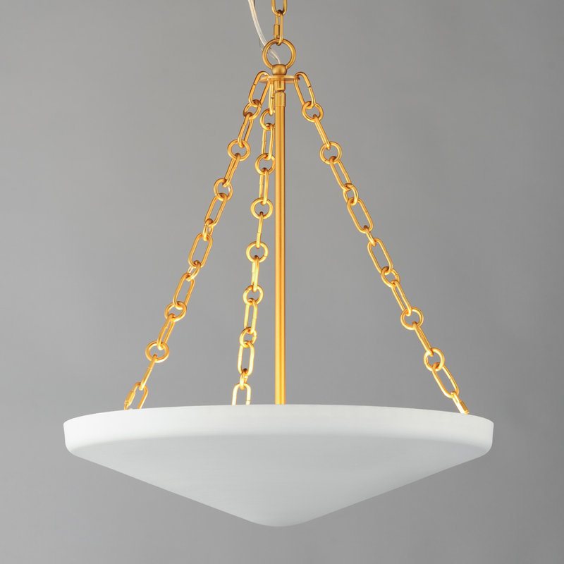 Laroche - Light Natural Aged Brass Single Pendant, 22.5" H x 19.78" W x 19.75" D
