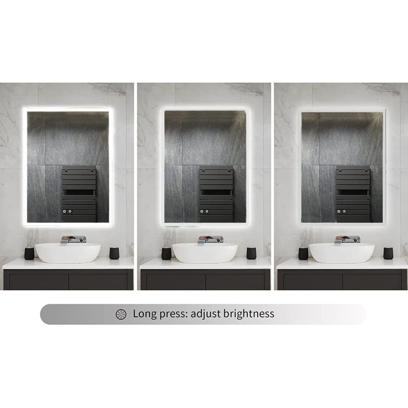 Hartvig Modern & Contemporary LED Lighted Bathroom / Vanity Mirror, 30" x 36"