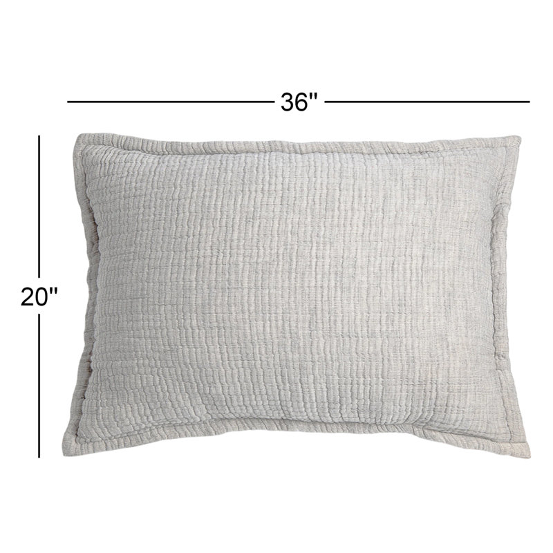 Taie décorative 100% coton Artemus, Gris clair, Très grand