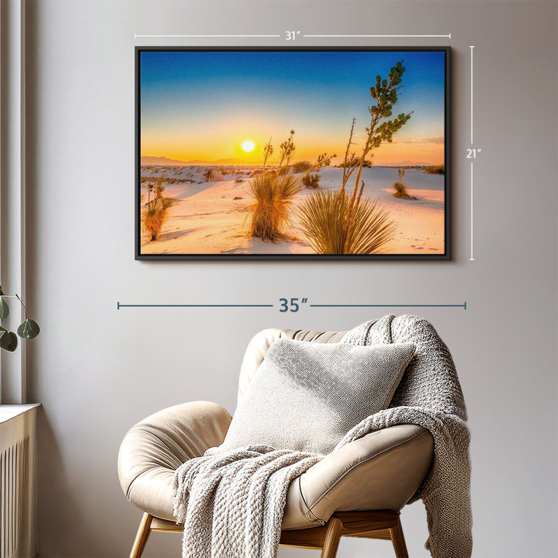 Impression sur toile White Sands Sunset, H 21 po x l 31 po