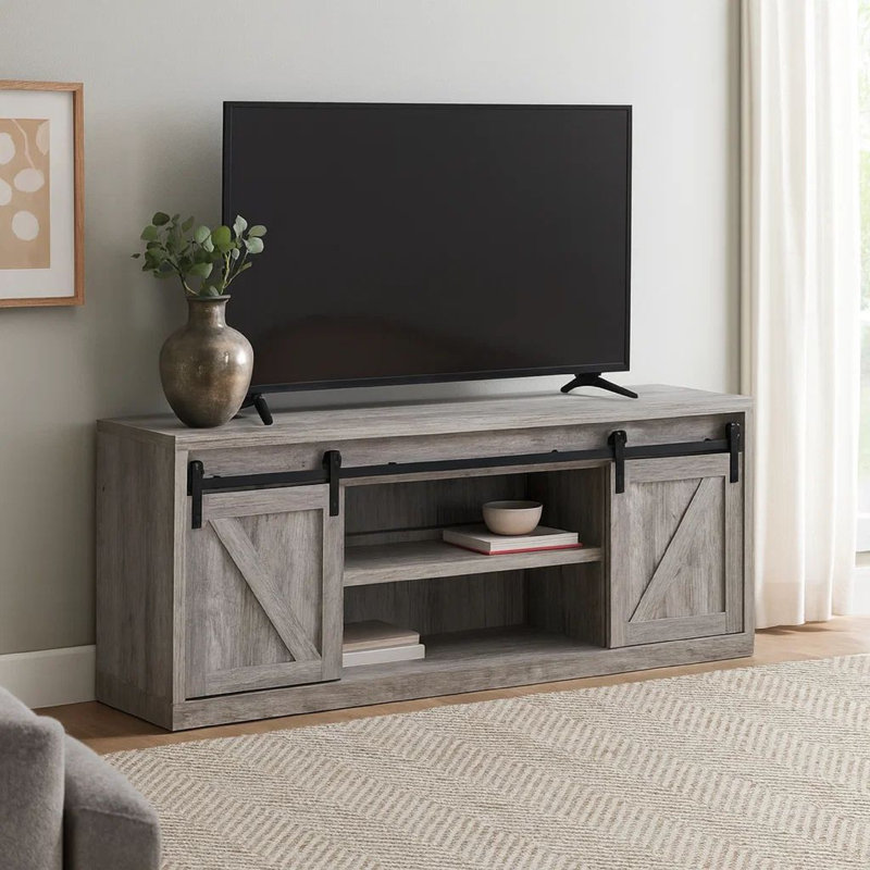 Chenut Unfinished TV Stand for TVs up to 75", Grey Driftwood