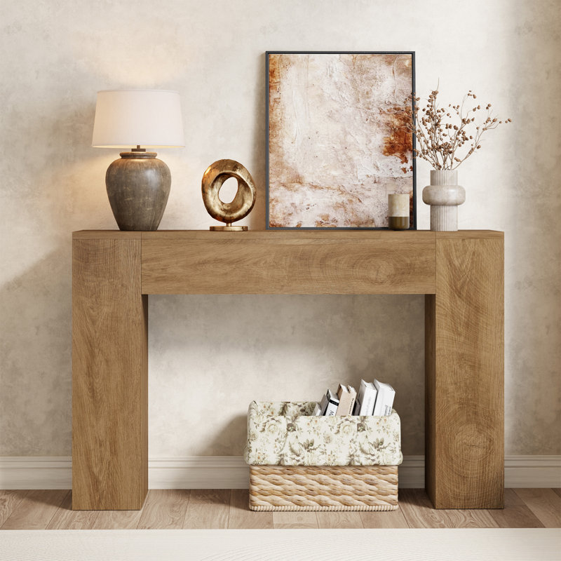 Petite console de style campagnard pour le vestibule du vestibule du vestibule du vestibule, H 31,5 po x l 43 po x P 11,75 po