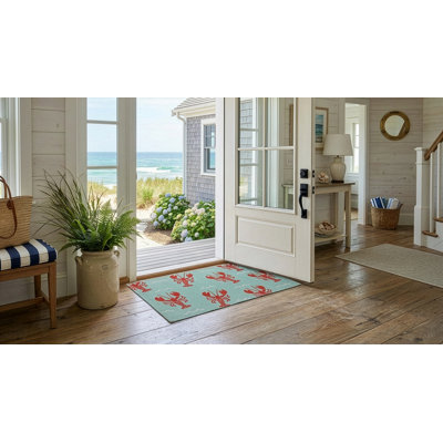 Tapis d'intérieur imprimé homard