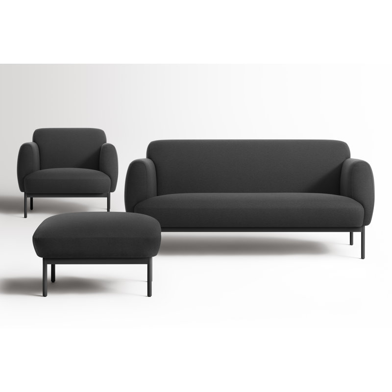 Puff Puff Sofa, 31" H x 67" W x 35" D, Puff Puff 67" Maharam Meld in Panda