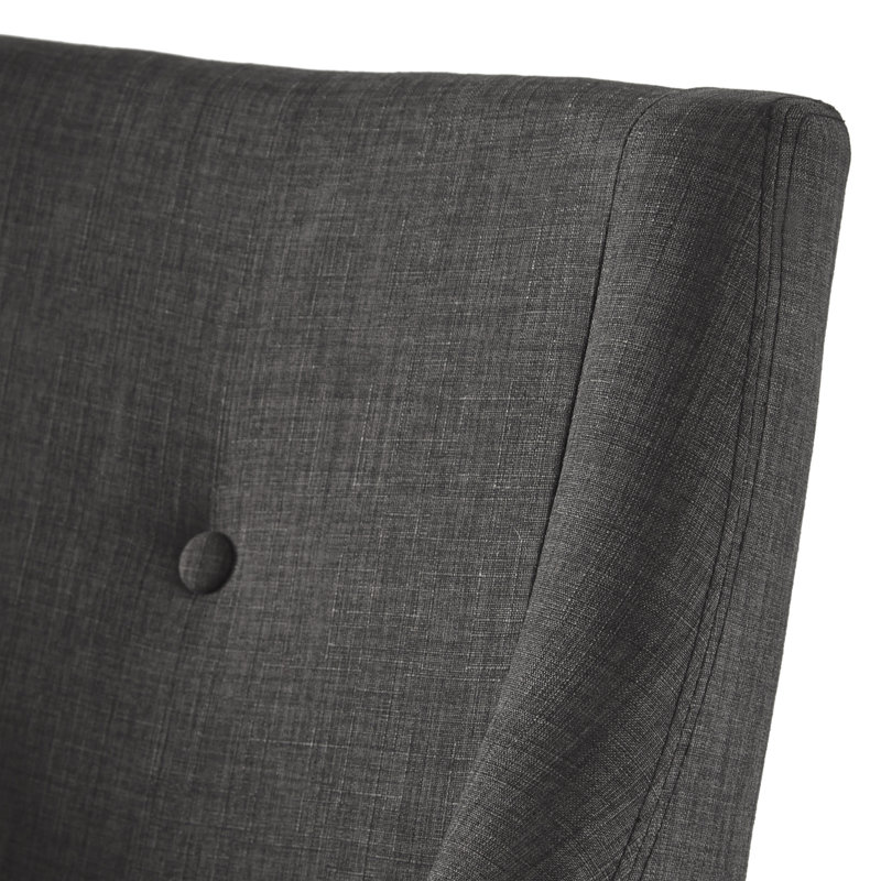 Chaise d'appoint Irving Place, Tissu gris foncé, Naturel