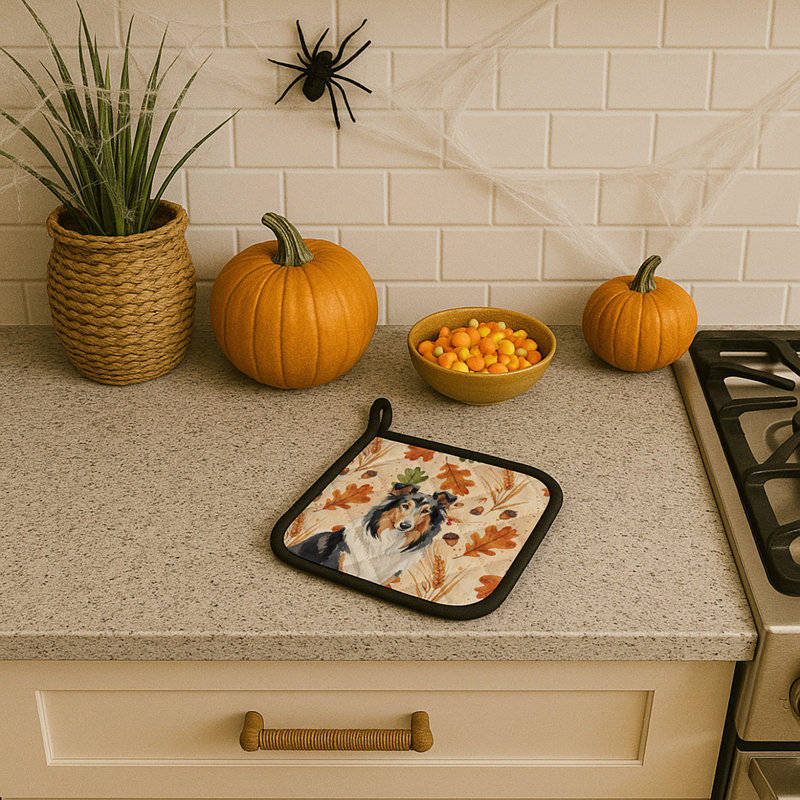 Paire de supports à casseroles Tricolor Collie Heirloom Fall