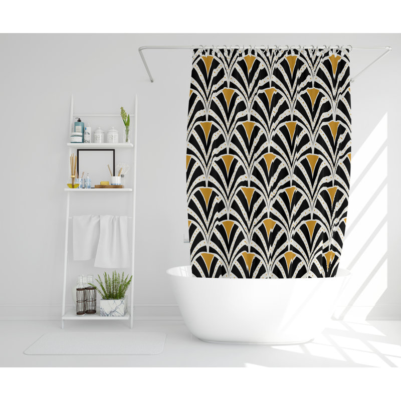Jalissa Polyester Shower Curtain Set, 177cm H x 177cm W