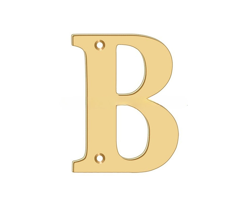Deltana RL4D-CR003 4" Residential Letter D; Lifetime Brass Finish, Brass