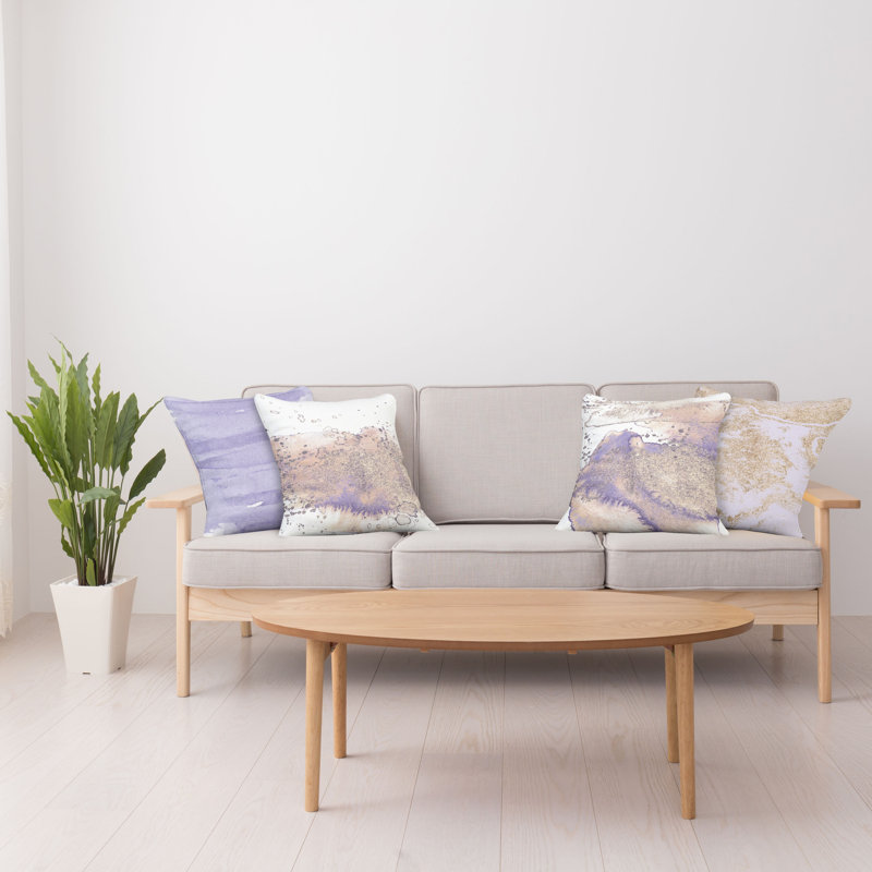 Housse de coussin Moncalieri, 12 po x 12 po, Beige / bleu clair