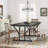 71" Farmhouse Dining Table For 6, Rustic Rectangular Kitchen Table With X-Trestle Metal Legs, Wood Top Dinner Table For Dining Room, Rustic Black-1449206251-1449206241