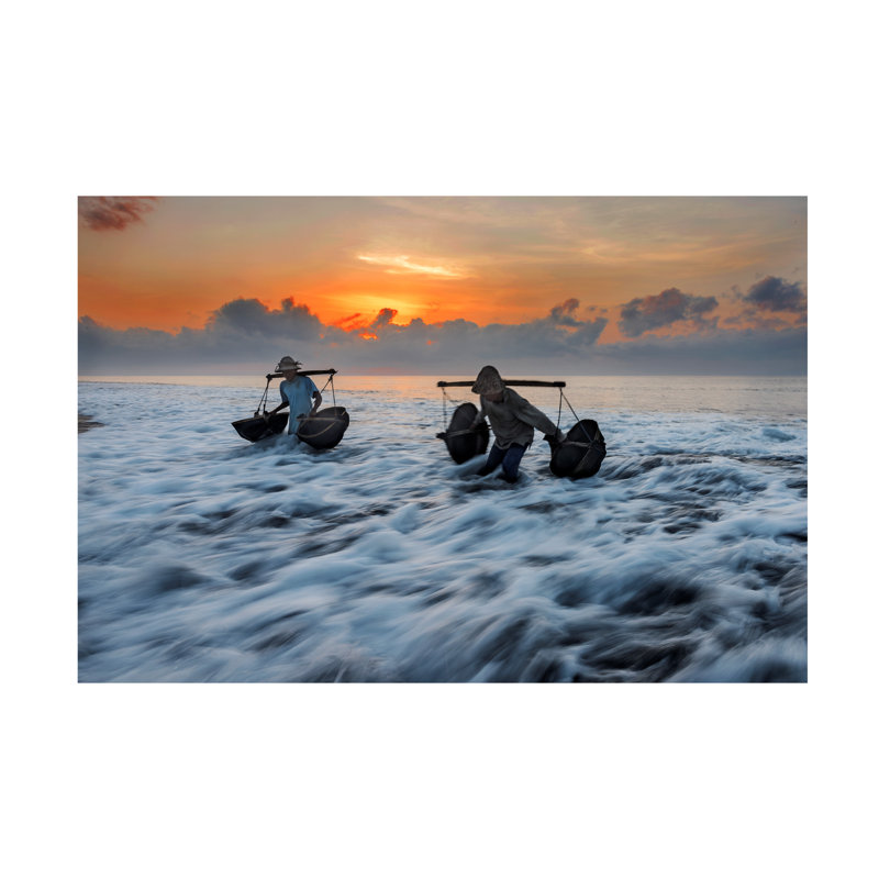PRADEEP RAJA Collecting Seawater Canvas Art, 12" H x 19" W