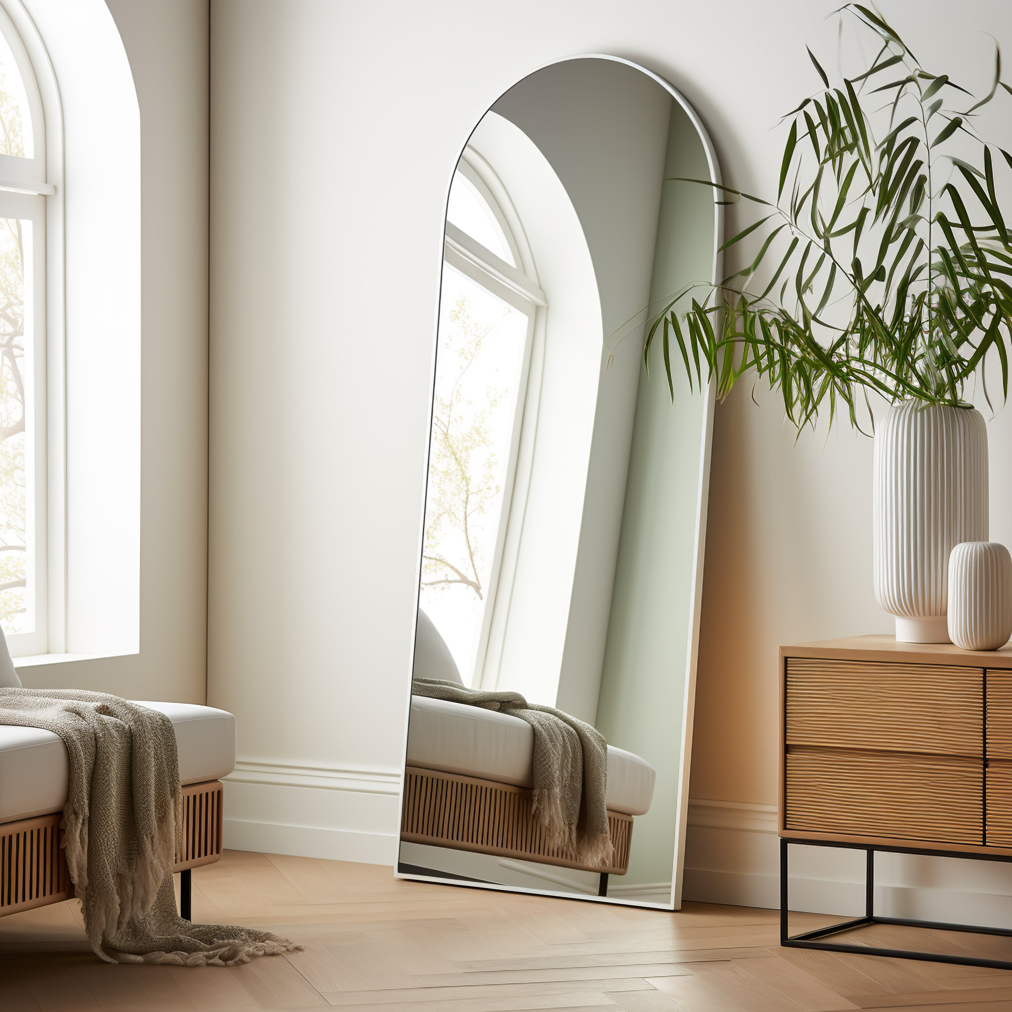 Viv + Rae Ezio Arch Wood Full Length Wall Mirror with Bracket & Reviews ...