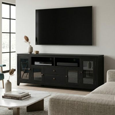 Meuble télé contemporain pour téléviseur de 80 po ou moins Cosmopolitan SOLID WOOD