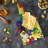 Ambesonne Retro Tempered Glass Cutting Board Rainbow Retro Patchwork Multicolor