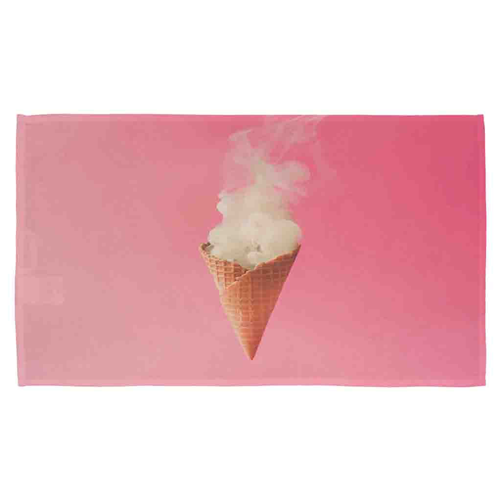 Smoking Ice Cream Cone Kitchen Towel