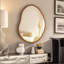 Merrillville Solid Wood Irregular Mirror