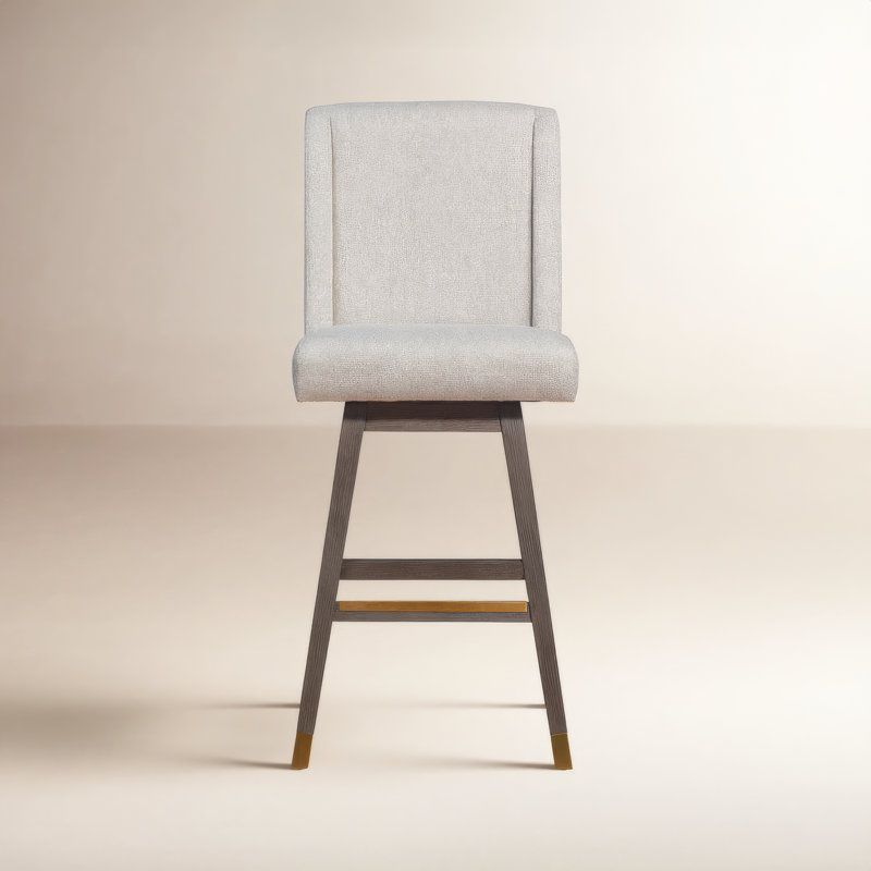 Tabouret pivotant Chenowith Albemarie, Gris, Taupe performance, Tabouret de bar (siège d’une hauteur de 30 po)