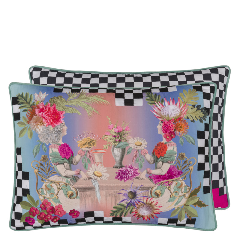 Fleurs Jumelles Mosaique Decorative Pillow
