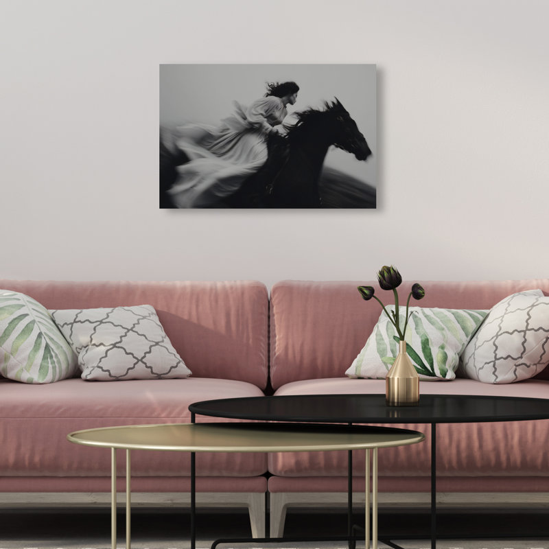Spirit in Motion Canvas Animals Print by Oliver Gal, Black Frame, 15 x 10, 10"H x 15"W, Gallery Wrapped