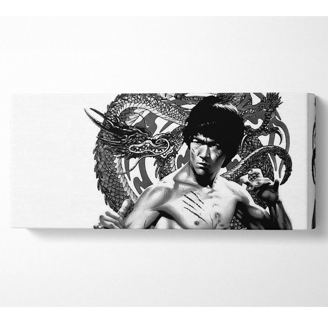 Bruce Lee Dragon B N W - Kunstdrucke auf Leinwand