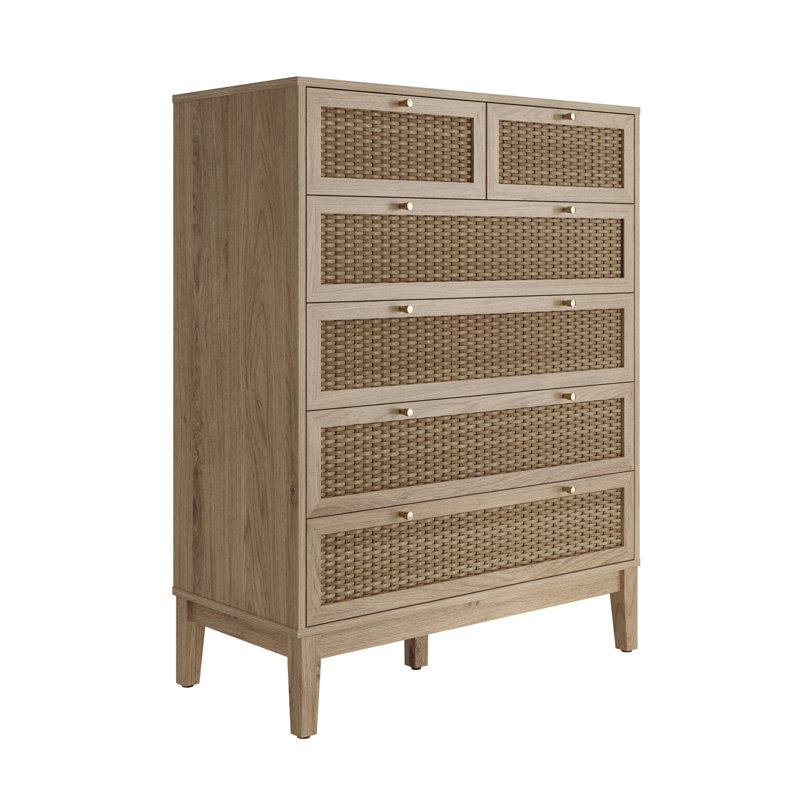 6 Drawer 85" W Chest Of Drawers