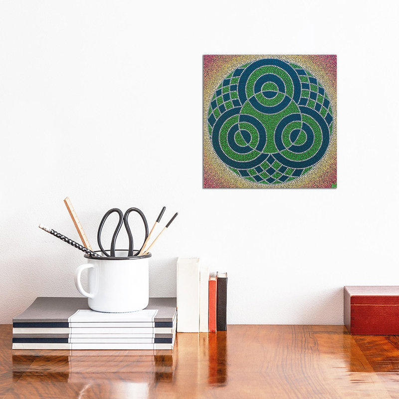 Three Circles by Nadya Al-Haroun - Wrapped Canvas Gallery-Wrapped Canvas Giclée, 30.48 cm H x 30.48 cm W