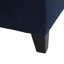 Banc de rangement avec repose-pieds Elias, 51 po, velours bleu marine foncé