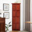 Armoire de coin Cherry avec 8 portes et 4 tablettes de rangement de 72 po
