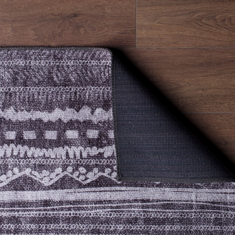 Luxueux tapis lavable à la machine, 100% polyester, 7,5 x 10,8 pieds | Hauteur des poils: 0,2 po, 1850 g / m² | Dessus en polyester recyclé, facile d'entretien, parfait pour le salon et la chambre à coucher, conception douce et durable