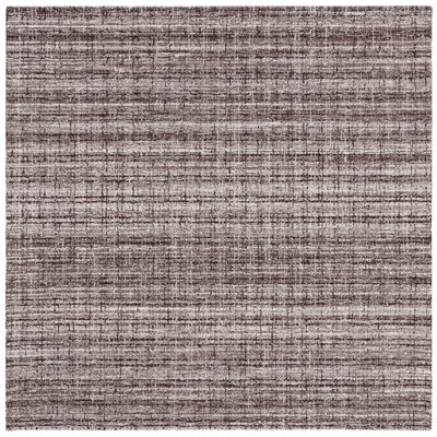 Nathasia Abstract Hand Tufted Wool/Cotton Plaid Rug in Brown/Gray