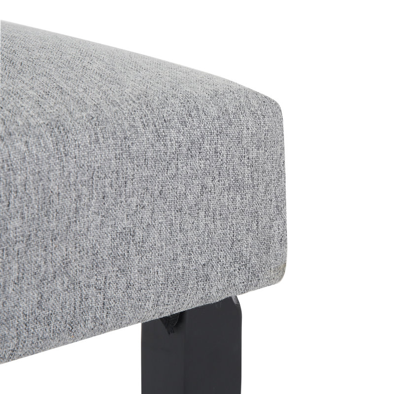 Chaise d'appoint rembourrée en lin capitonné Wren, gris, 2