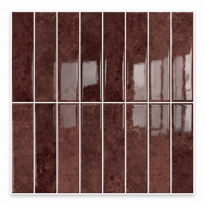 10 Sheets 3D Peel and Stick Wall Tiles, Glossy Gel Drop Self-Adhesive Backsplash Tile, Waterproof Sticky Wall Panel for Kitchen Bathroom Decor, Green & Brown Color Options