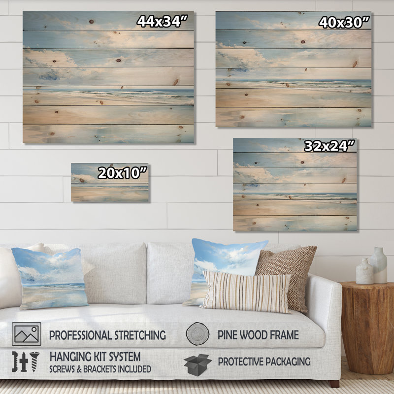 Popham - Panneaux de décoration murale bord de mer, H 34 po x l 44 po