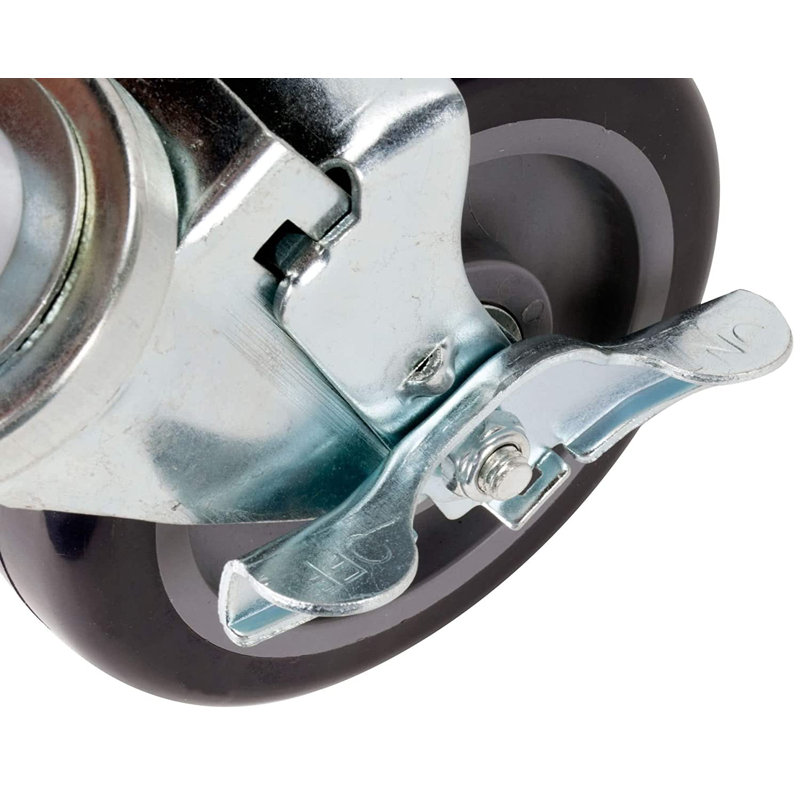 4 in. Casters for Prep Table. Expandable Table Wheels, 7.5" H x 4.5" W x 2" D