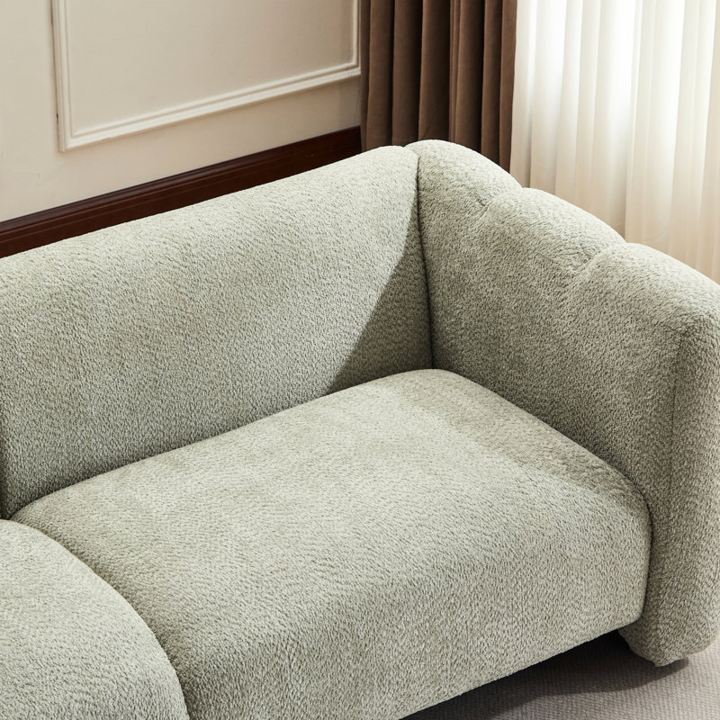 3 coussins bouclés de 211 cm (83 pouces) avec motif ondulé, parfaits pour les salons, les chambres et les bureaux. Surface douce et confortable, tissu de qualité supérieure.
