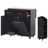 K&K 47.2" Farmhouse Kitchen Island With Drop Leaf, Kitchen Storage Island With Removable Side Racks, Two Drawers, Rolling Kitchen Cart On Wheels With Towel Rack, For Home, Kitchen, Dining Room, Black-1440168636