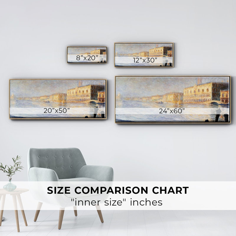The Doges' Palace, 1908- Framed Canvas, 20" H x 50" W