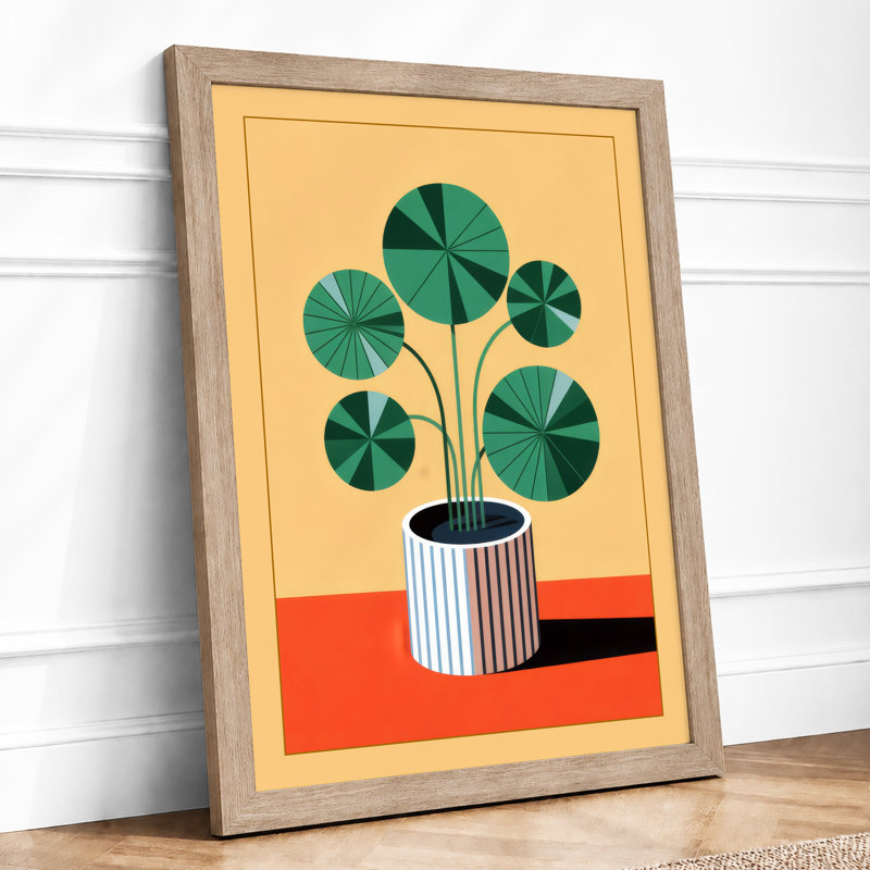 Potted Modernist Botanical - Print, A1 - 84.1 x 59.4 cm, Oak