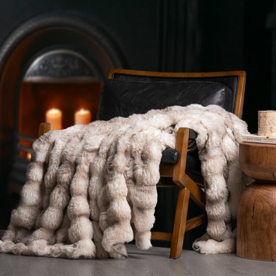 Faux Fur Weighted Throw Blanket