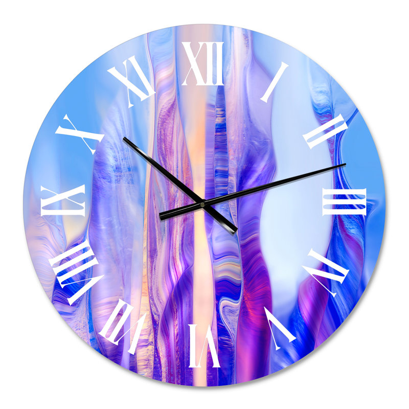 Horloge murale moderne colorée à formes torsadées ondulées en mouvement, Petit