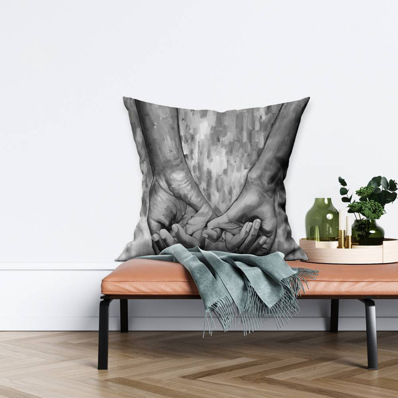 Connected - 16"x16" Throw pillow cover - Poly twill - Print on demand, 16" x 16"